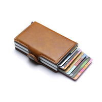 Personalized engraved slim wallet – leather texture detail
