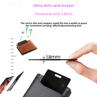 Calvora tracker card – card size comparison